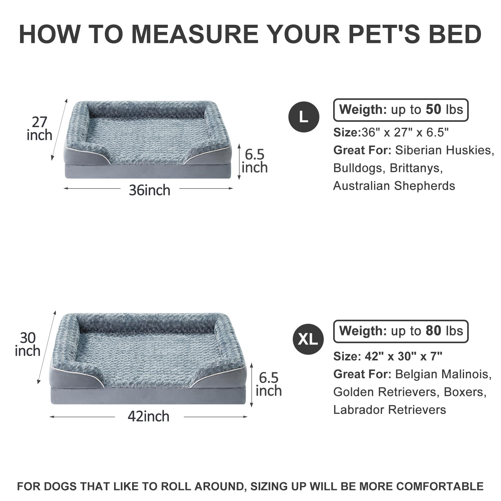 WNPETHOME base antideslizante mantiene la cama estable en cualquier suelo.