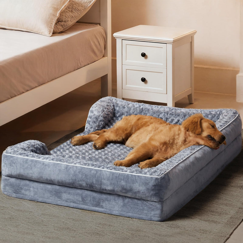 Cama WNPETHOME para perros grandes con diseño sofá que brinda seguridad.
