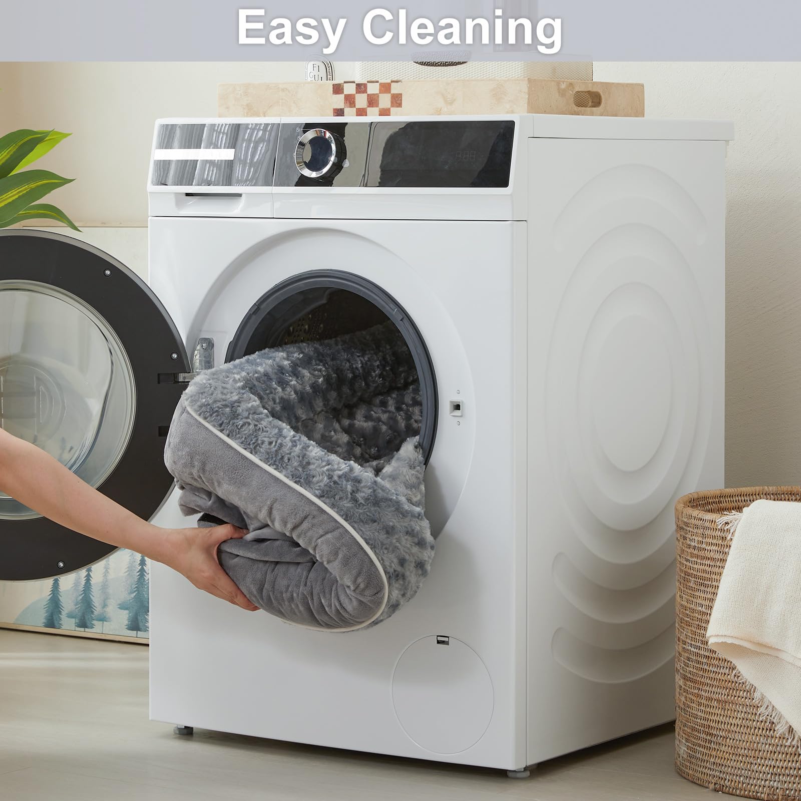 WNPETHOME funda lavable facilita limpieza rápida y práctica.