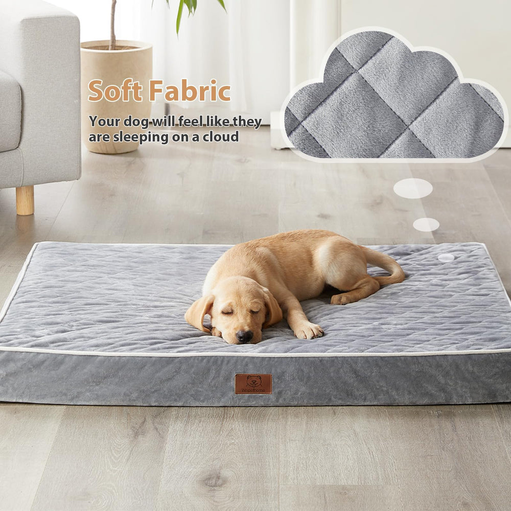 WNPETHOME cama con diseño acolchado que ofrece soporte durante el descanso.