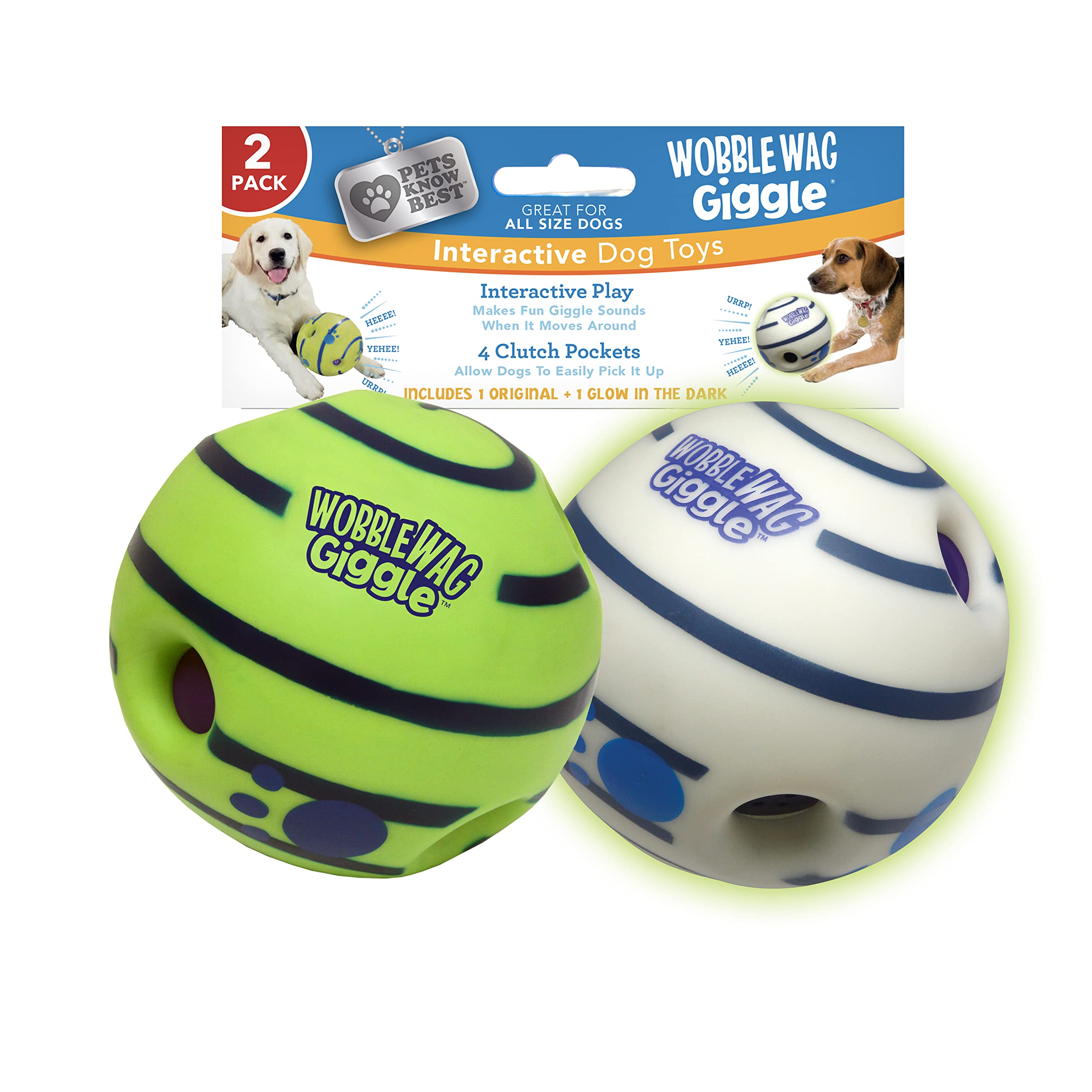 Bola Wobble Wag Giggle: pelotas ruidosas para juego activo interior y exterior.