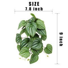 Calathea orbifolia artificial WOLEDOE para terrario, hojas con venas realistas.