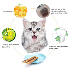 WoLover palitos hierba gatera para mantener activo al gato.