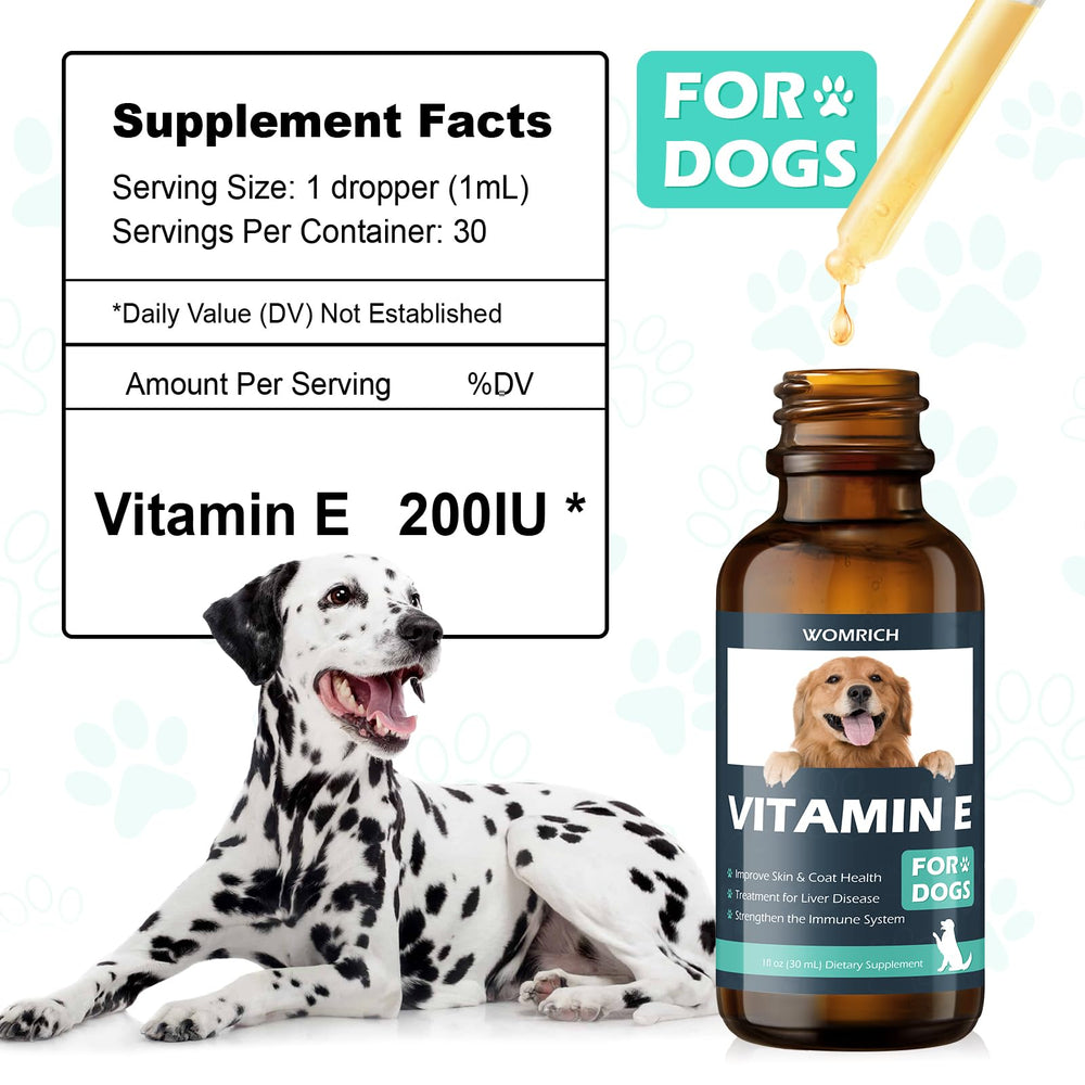 WOMRICH Vitamina E para perros fortalece la inmunidad.