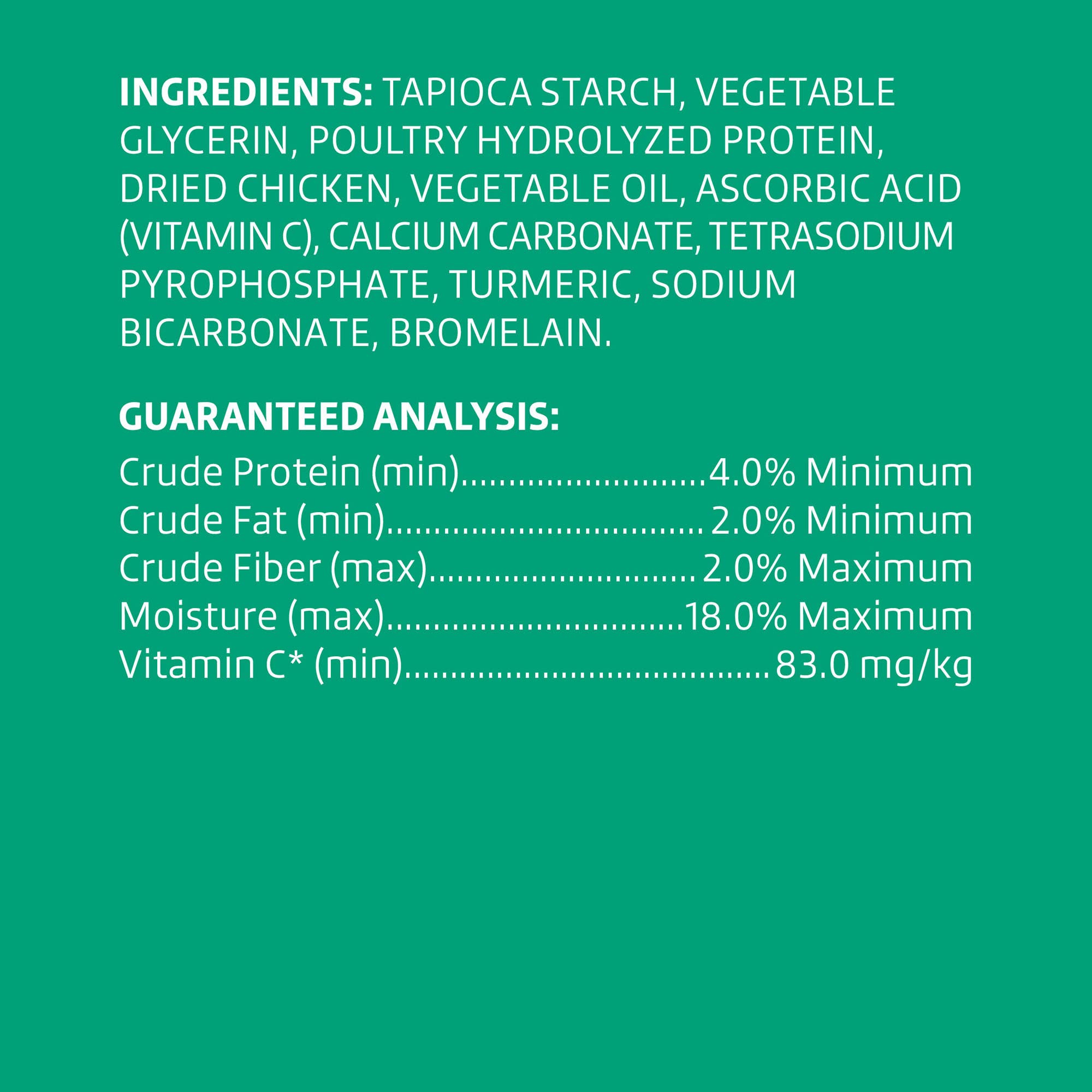 Wonder Bound bâton dentaire poulet: vitamine C pour le bien-être.