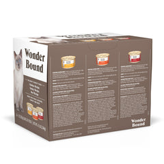 Wonder Bound Gourmet Gato en salsa pollo, 3oz, lata 24: textura suave para gatitos.
