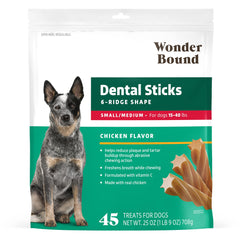 Wonder Bound: paquet de sticks dentaires pour petit chien, pratique et savoureux.