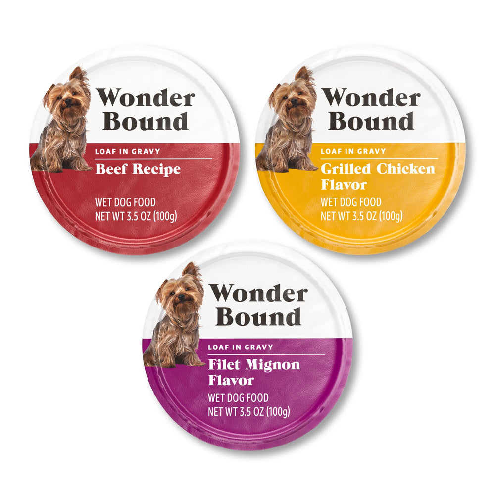 Wonder Bound variedad de sabores: carne de res, pollo a la parrilla y filet mignon