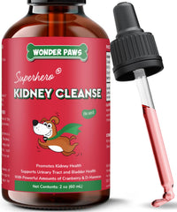Wonder Paws gotas en bote para apoyar la función renal de perros.