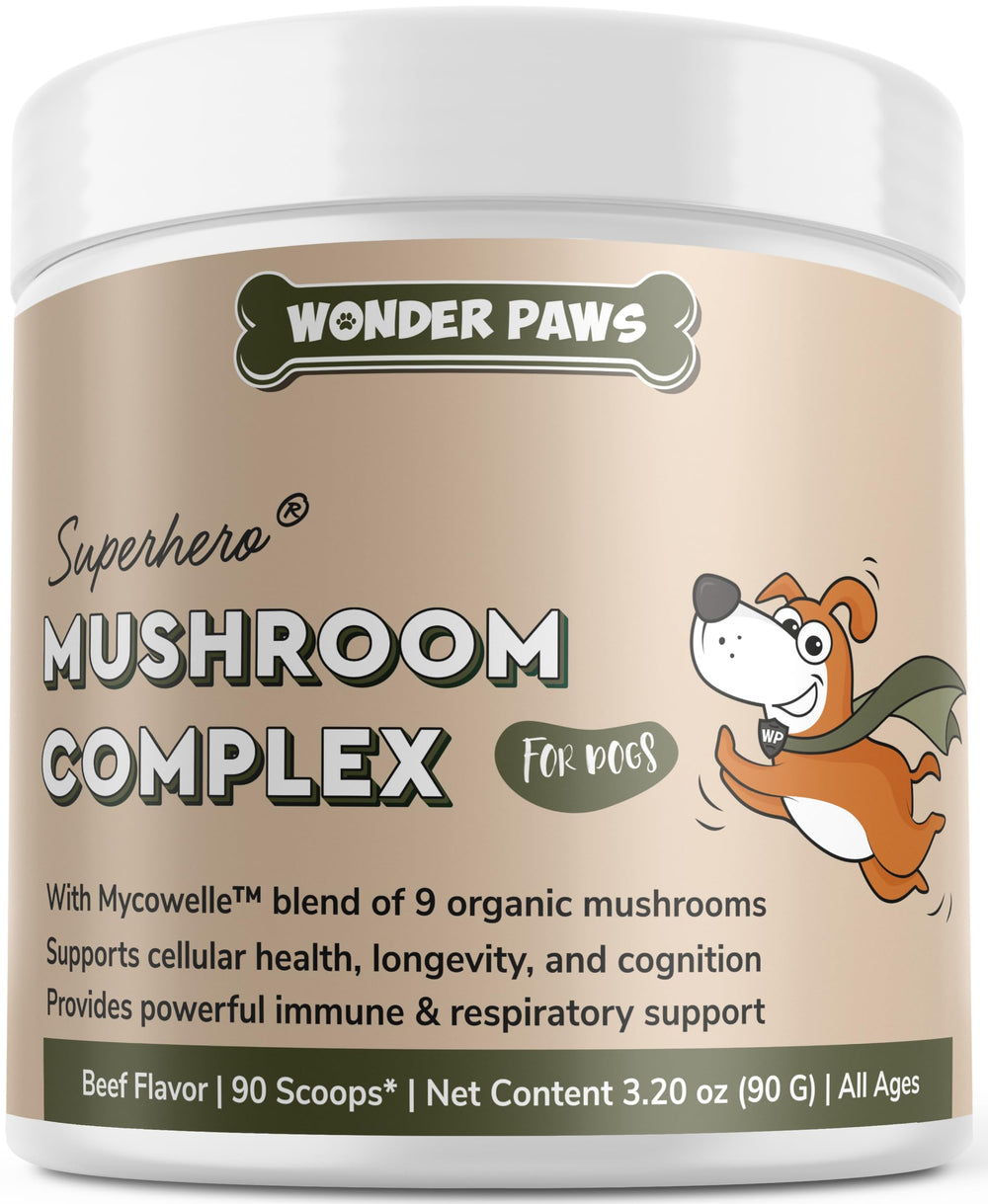 Wonder Paws polvo de hongos para perros, apoyo inmunitario diario