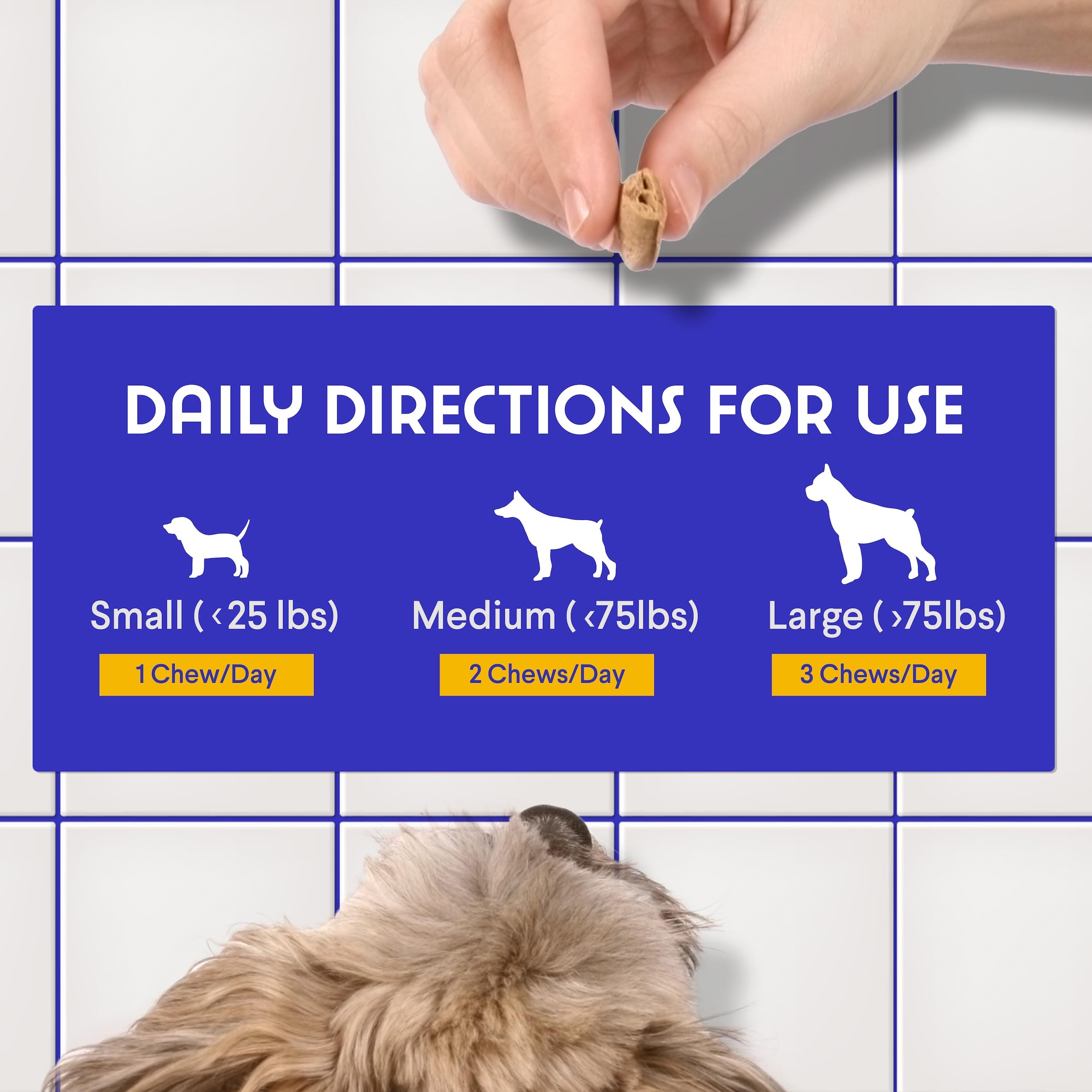 Wonder Paws Probiotics, dosis diaria en masticables para todas las edades.