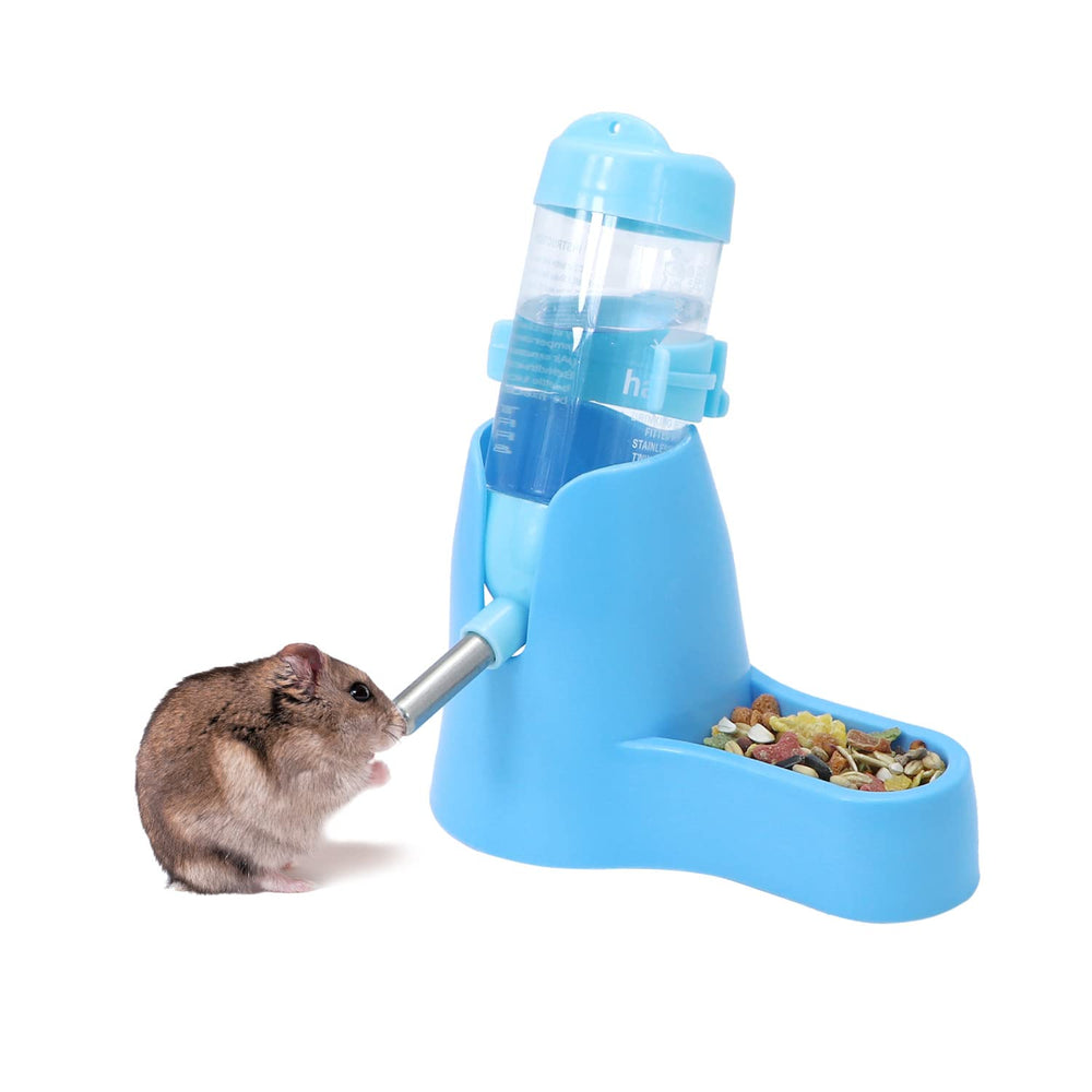 Wontee dispensador automático para hámster, base estable en azul