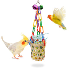 Wontee bola de Sola crujiente para aves, entretenimiento con forraje seguro.