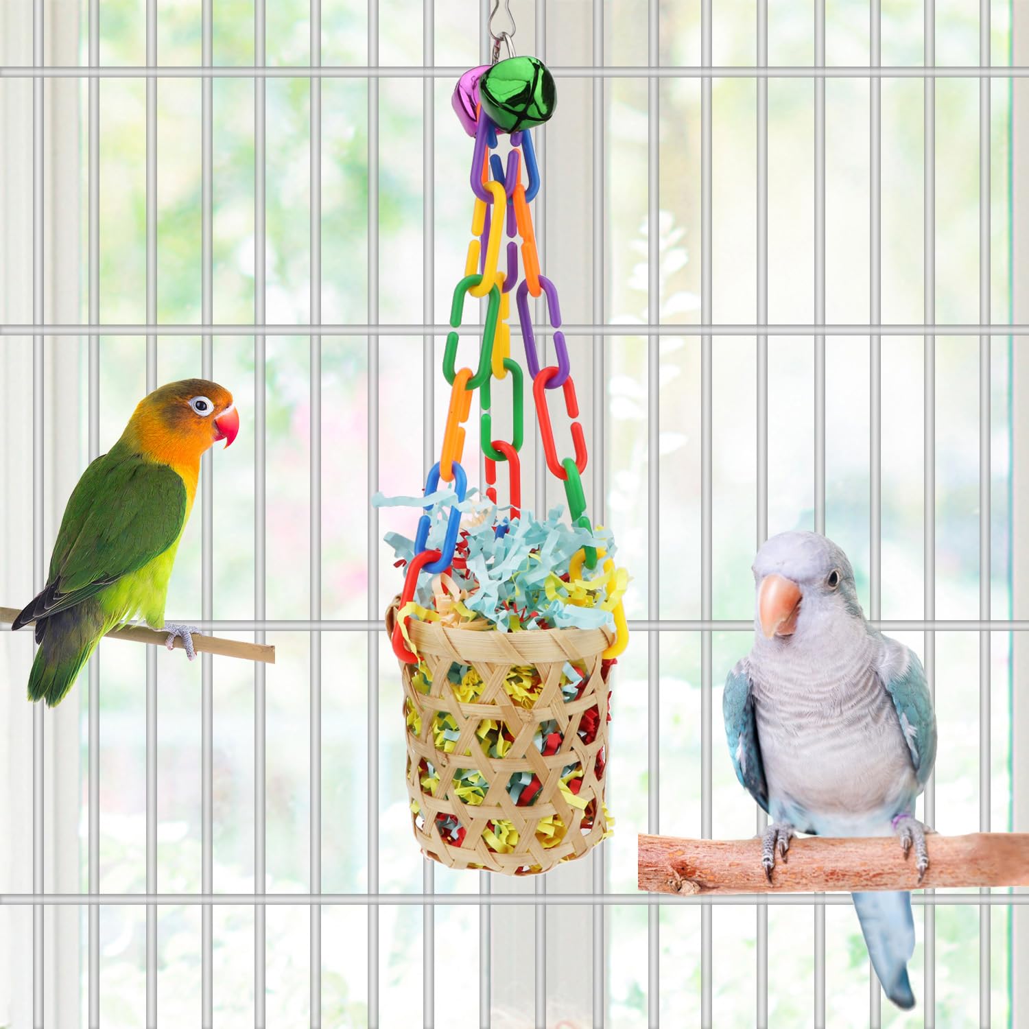 Wontee cesta de bambú incluida, soporte seguro para instalación.