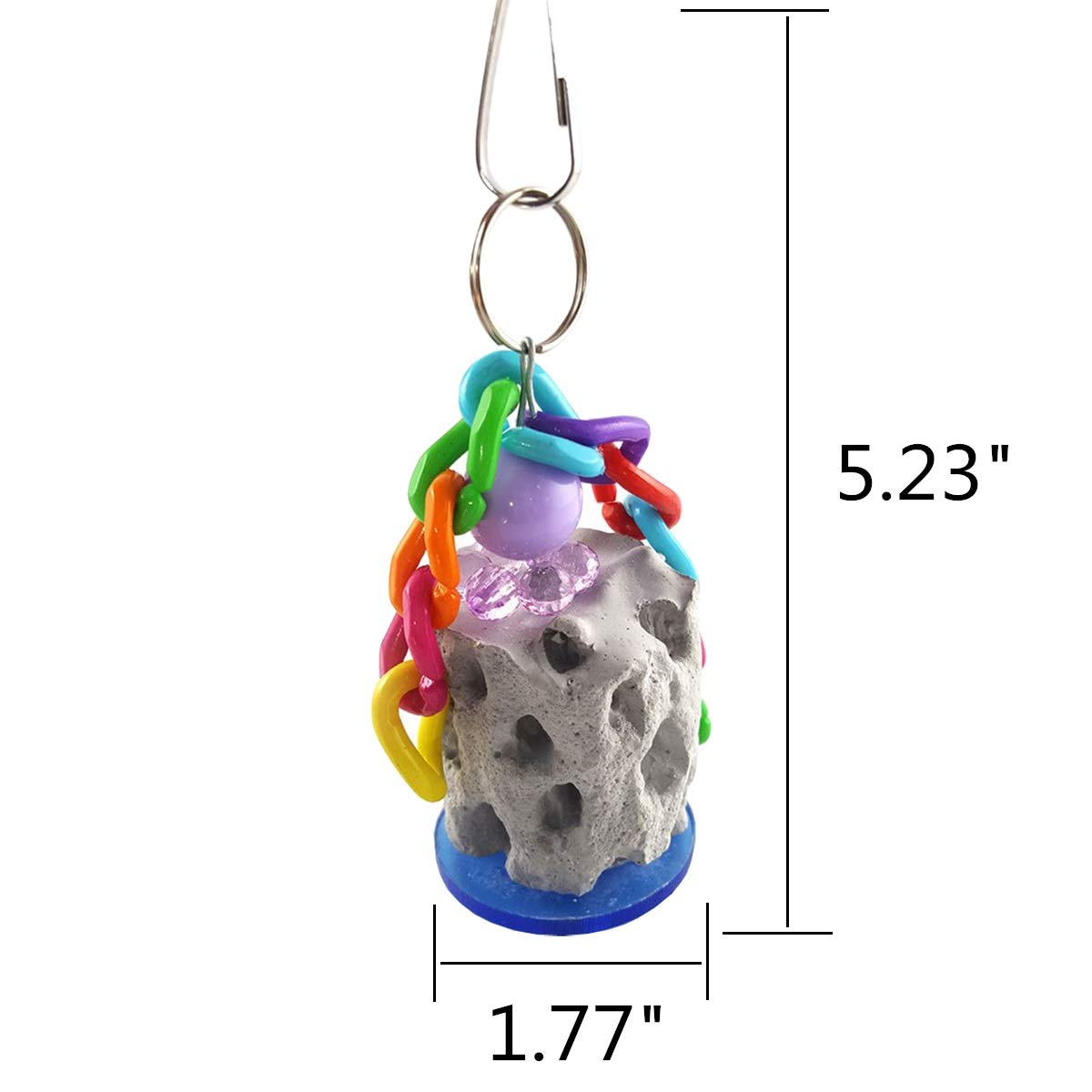 Wontee piedra mineral porosa para aves: superficie irregular para masticar.