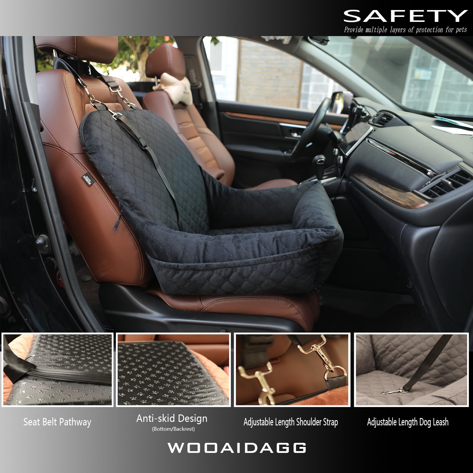 Wooaidagg correa-seguridad-clip-ajustable: seguridad con clips y correa ajustable.