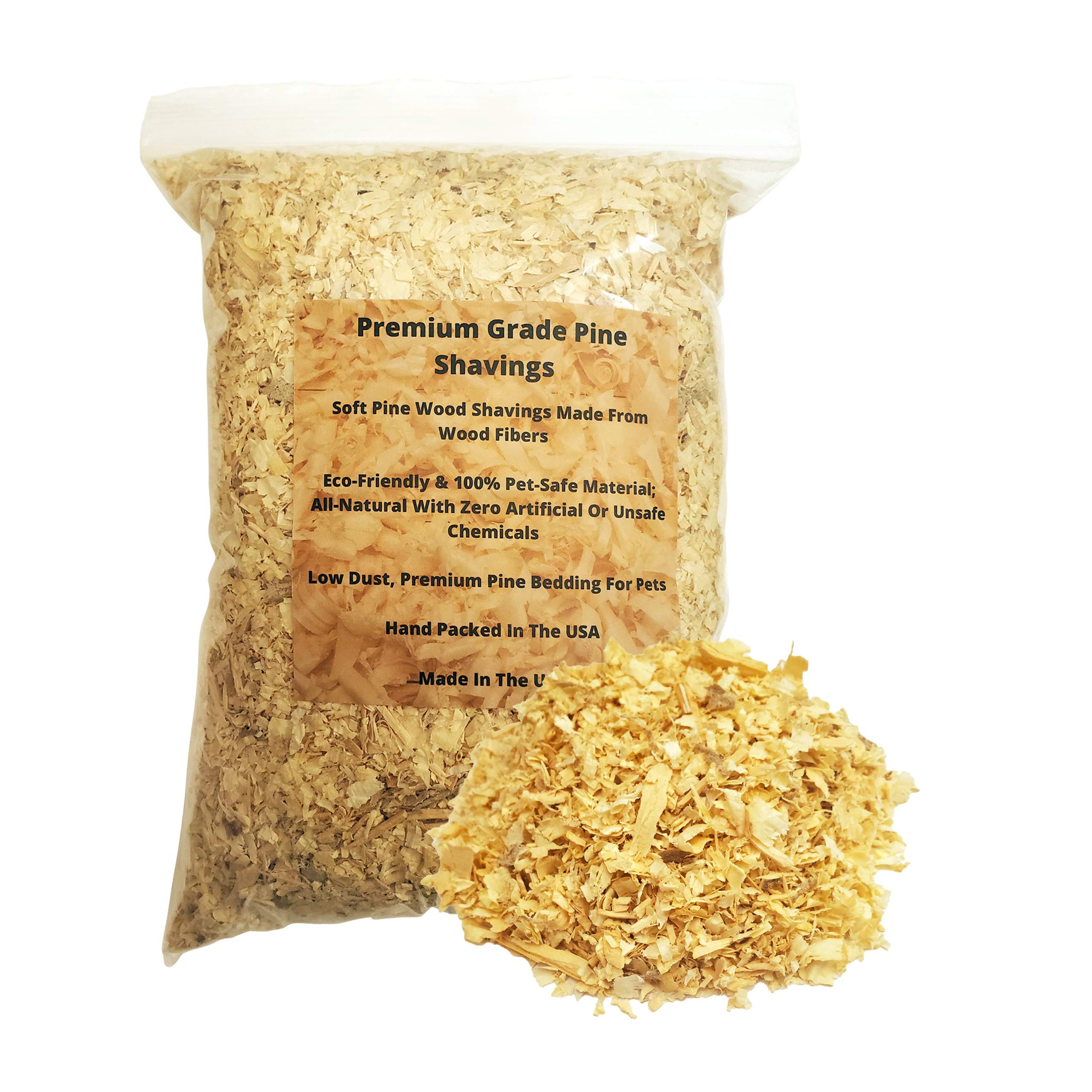 Wood Smith USA Litière Pin Premium — texture douce et confortable pour petites pattes.