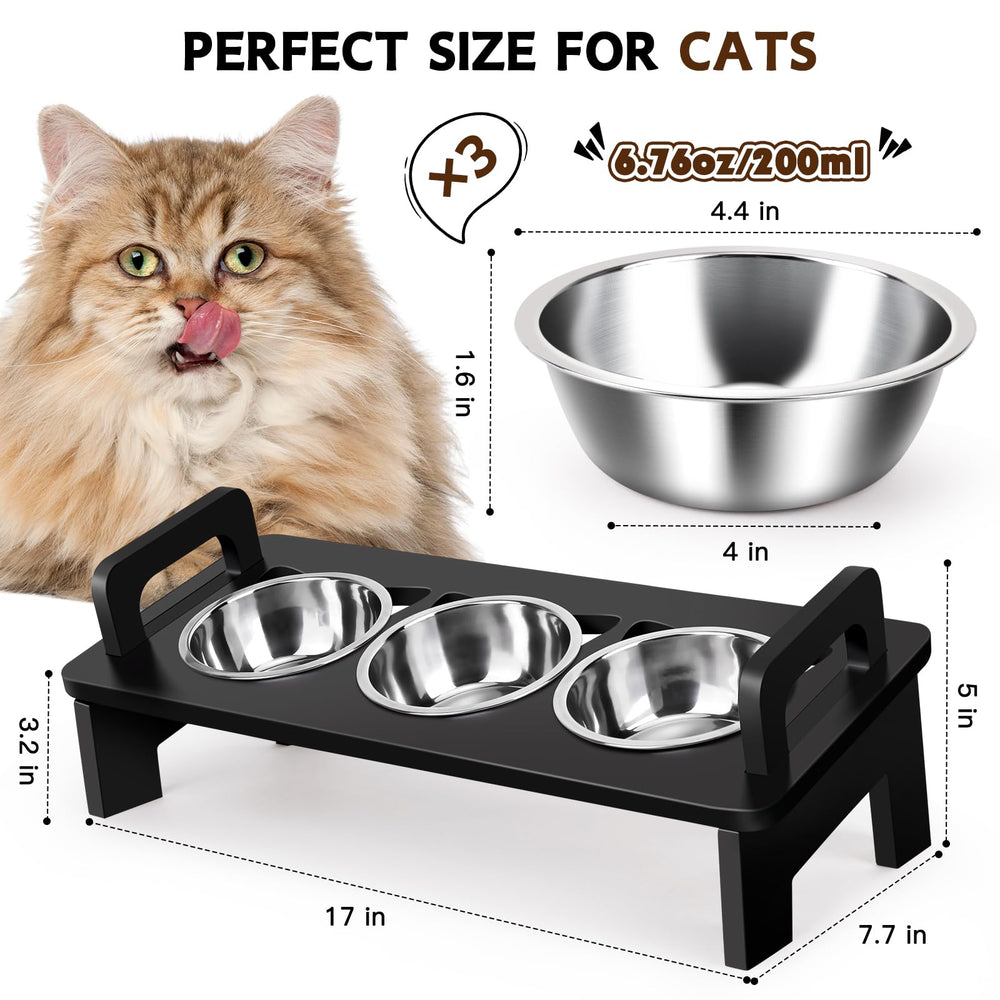 Woodever platillos de acero inoxidable 304 para gatos