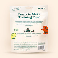 WOOF Love Nuggets ingredients list highlights human-grade beef and clean components