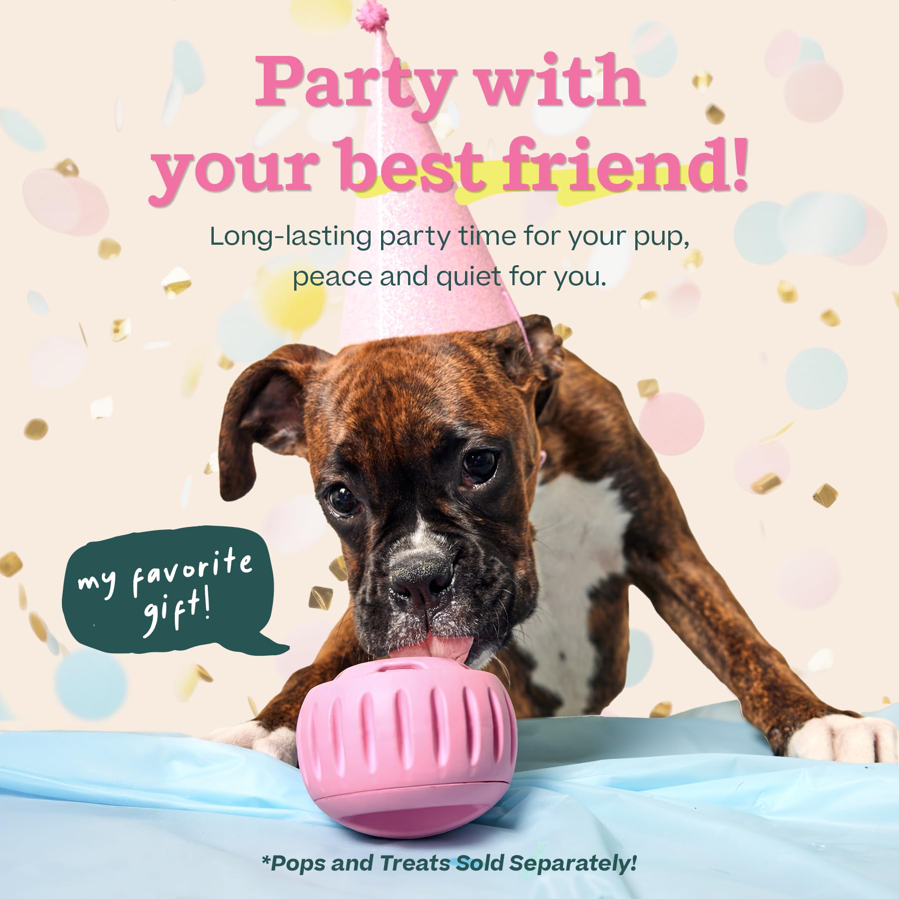 WOOF Party Pupsicle de 30 minutos de diversión para perros activos.