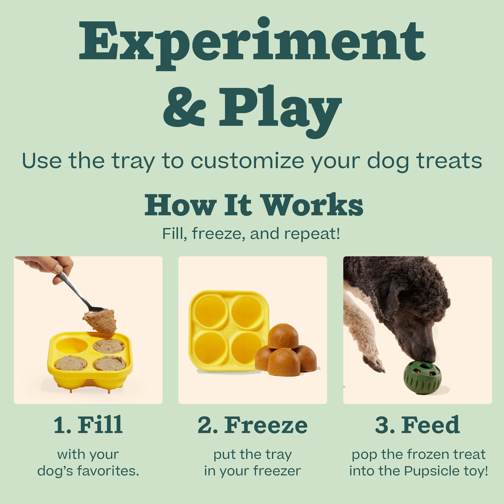 Conjunto Pupsicle y bandeja ofrece minutos de juego nutritivo