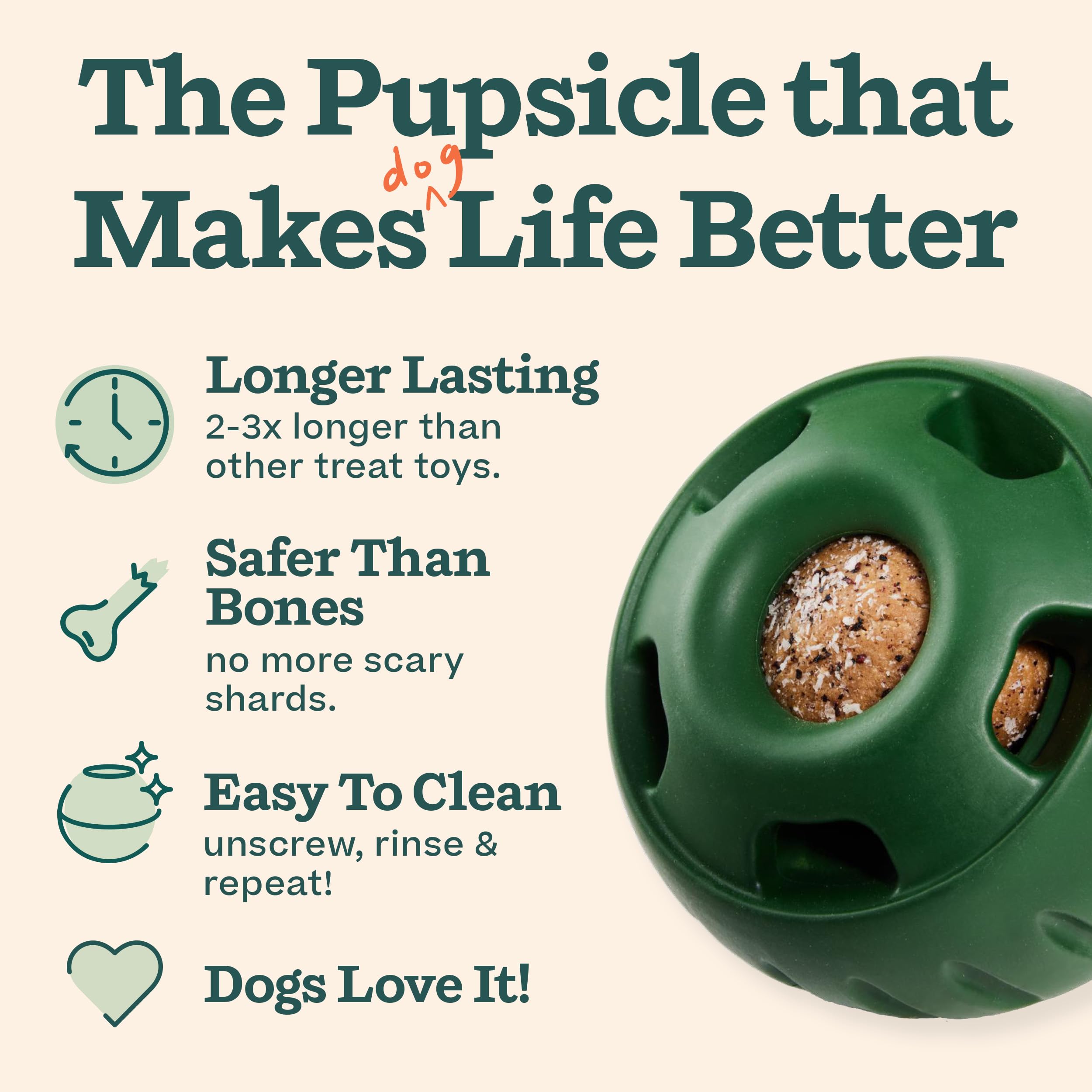 Premios-pollo WOOF Pupsicle para perros grandes y activos