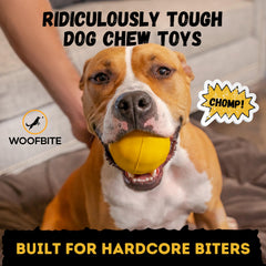 WoofBite juguete duro para masticadores, diseñado para resistir mordiscos intensos