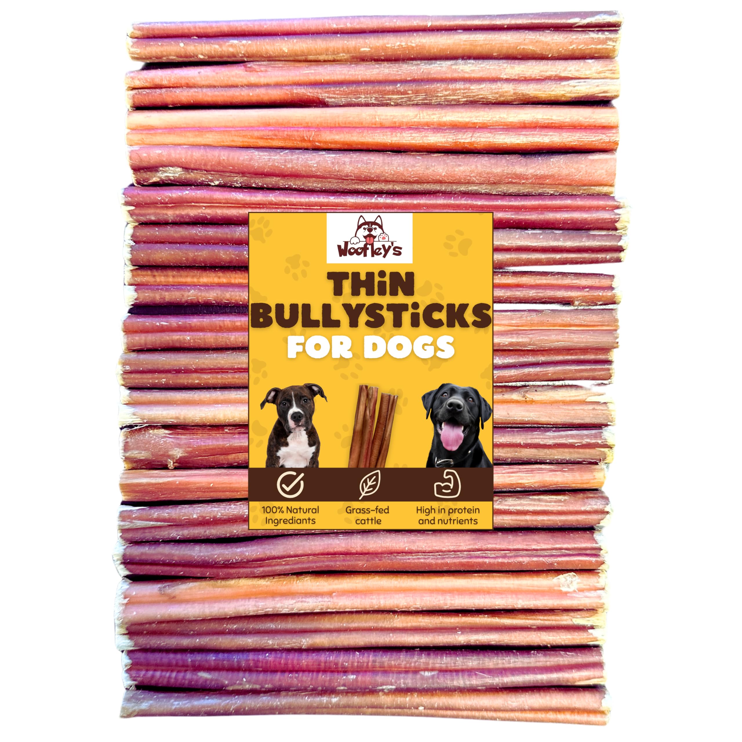 Woofley's palitos bully 6 pulgadas para perros pequeños, masticación duradera