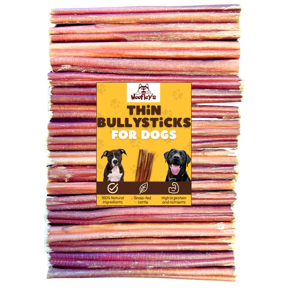Woofley's palitos bully 6 pulgadas para perros pequeños, masticación duradera