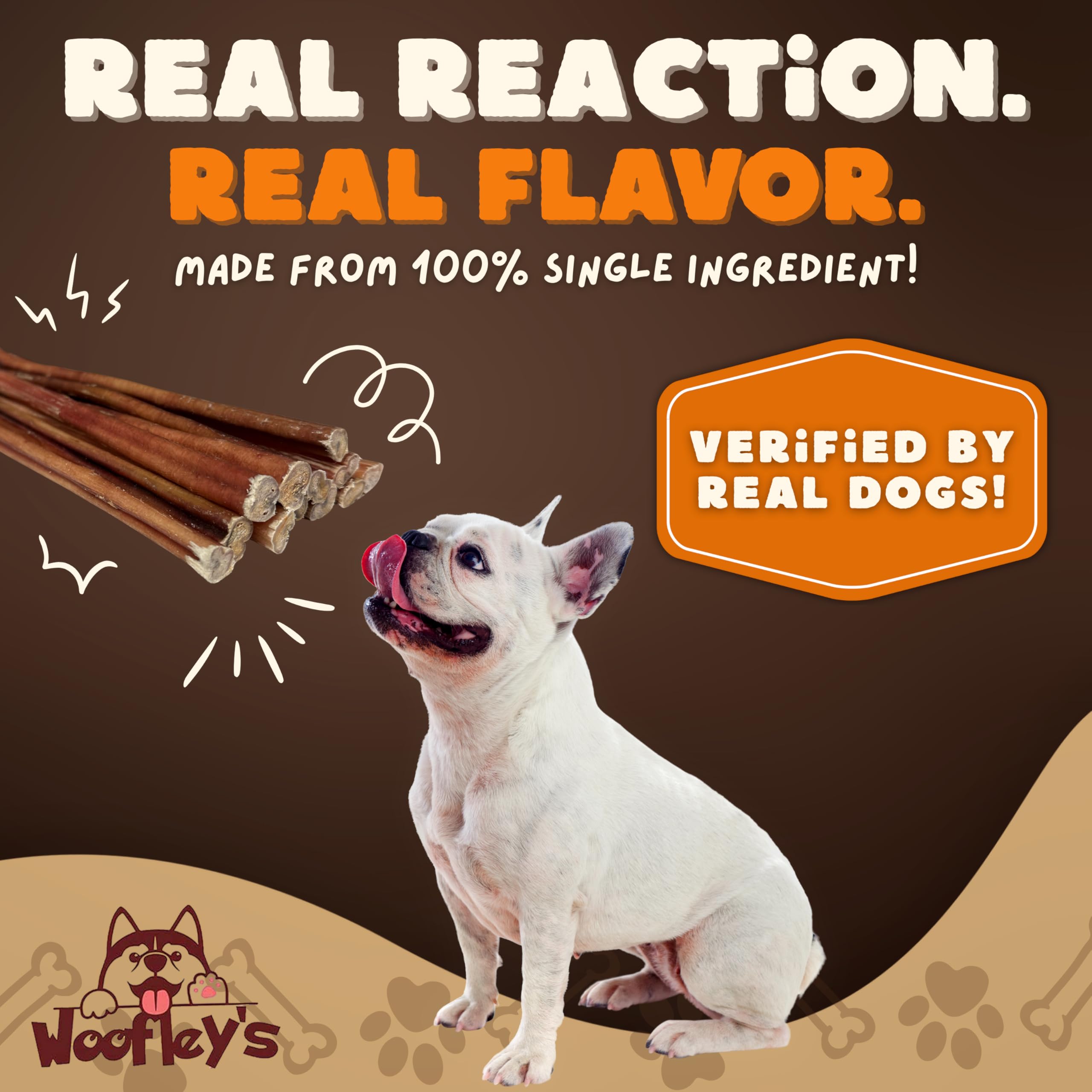 Actividad mental suave con Woofley's palitos bully