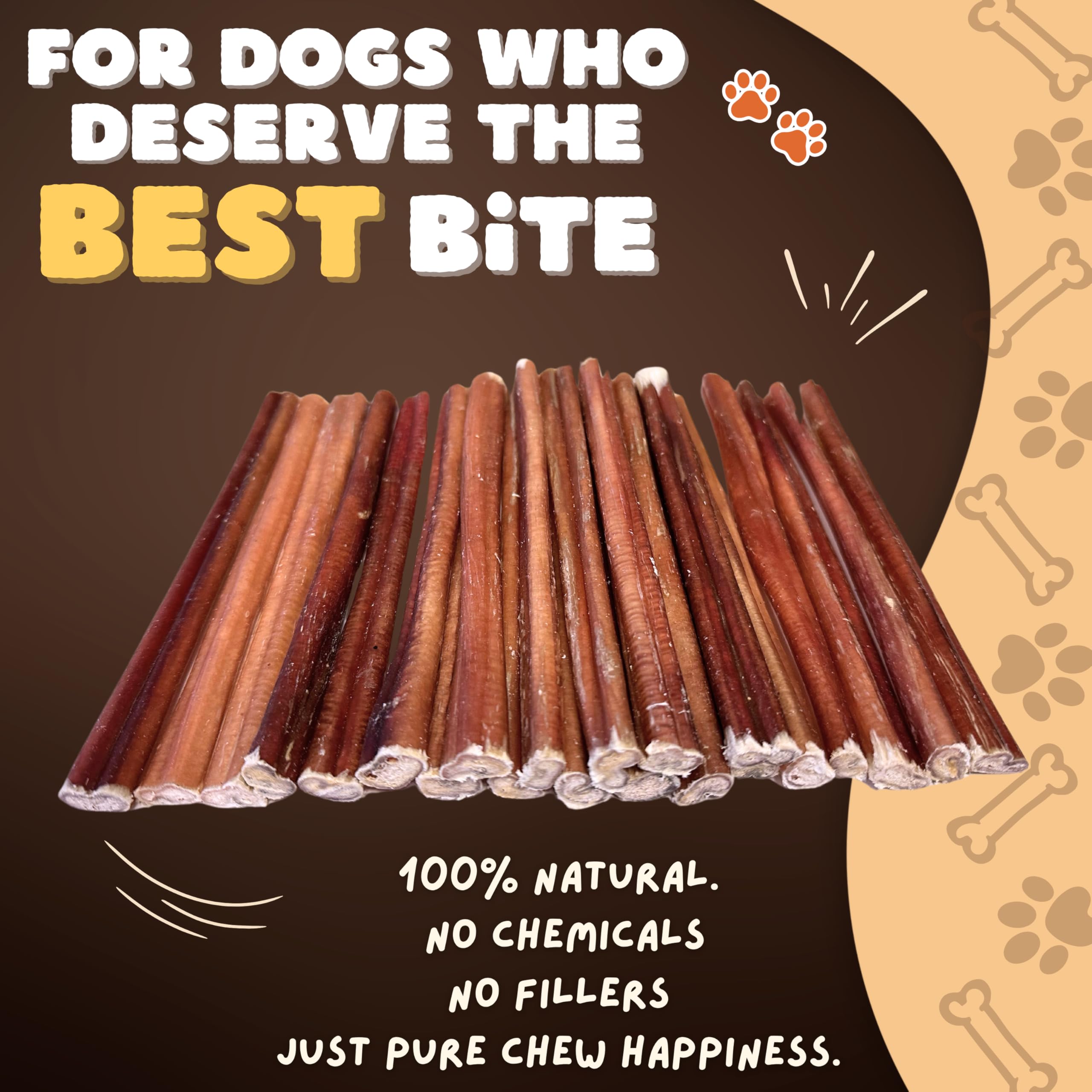 Paquete Woofley's de 30 palitos bully, ideal para almacenamiento