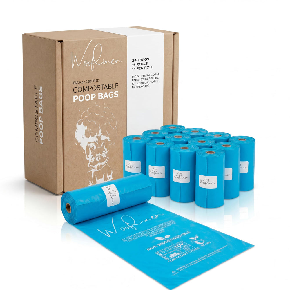 Bolsas Wooflinen para excrementos de perro grandes y resistentes, tamaño 9x13.