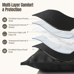 Interior impermeable mantiene el relleno limpio