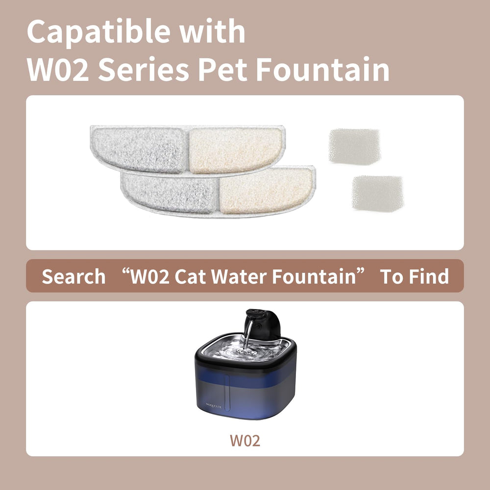 Woqucute paquete 8 filtros W02, reemplazo sencillo para mantener el flujo
