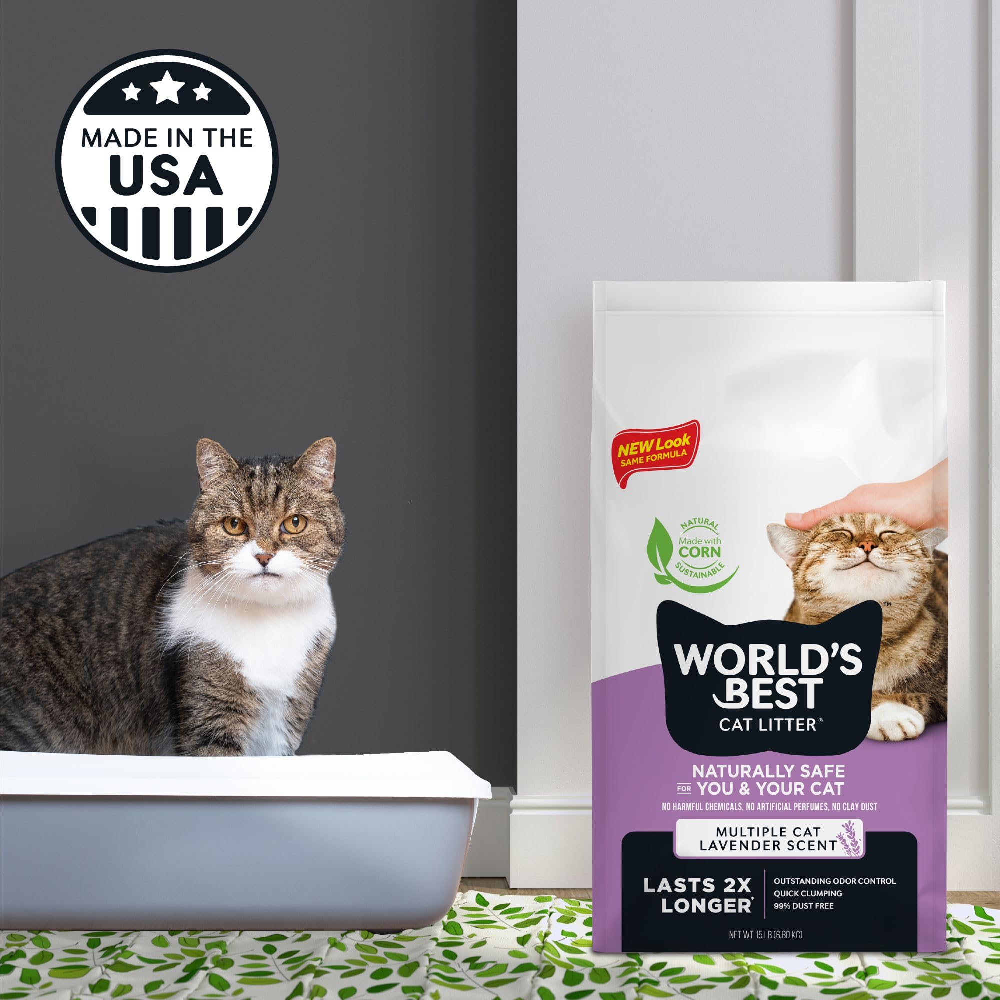 World's Best Cat Litter: 99-dust-free para una experiencia con menos polvo.