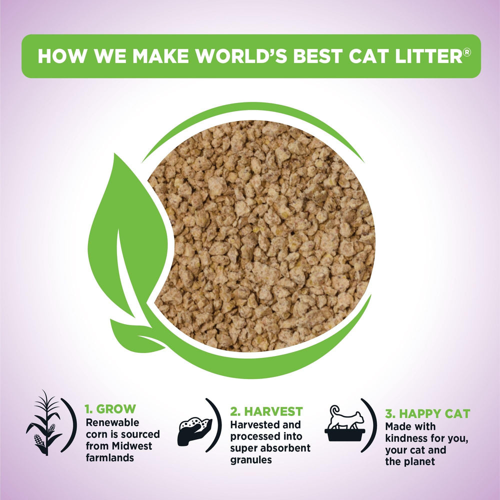 World's Best Cat Litter: aglomeracion-rapida facilita la limpieza diaria.