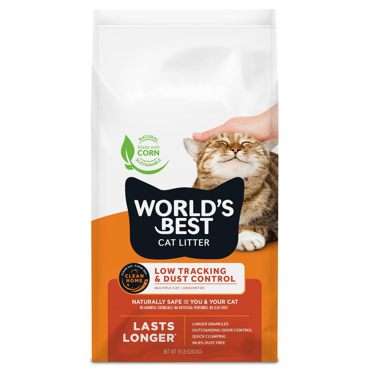 World's Best Cat Litter caja-gatos-sin-polvo mejora la limpieza diaria del hogar.