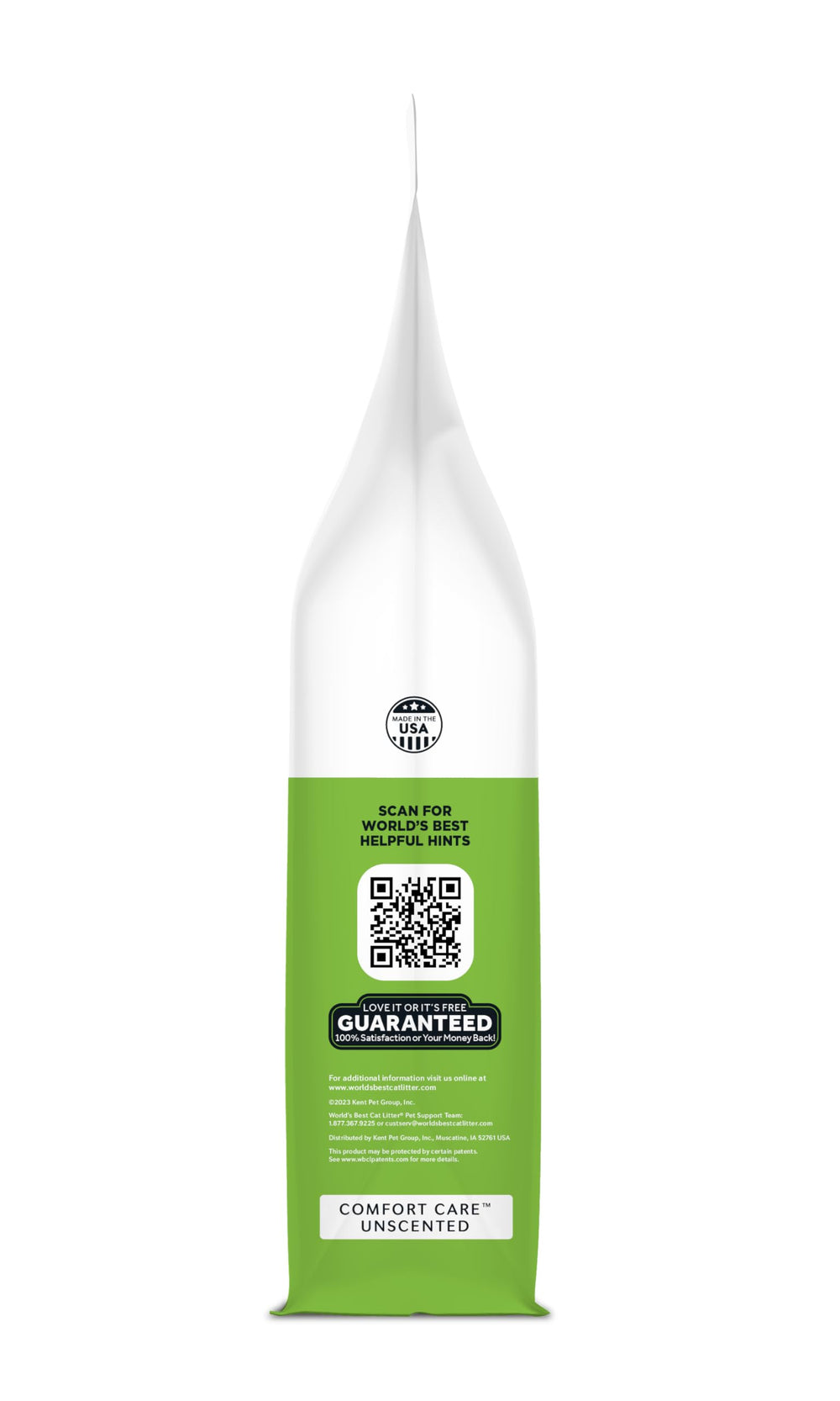 World's Best Cat Litter Comfort Care duracion doble reduce recambios.