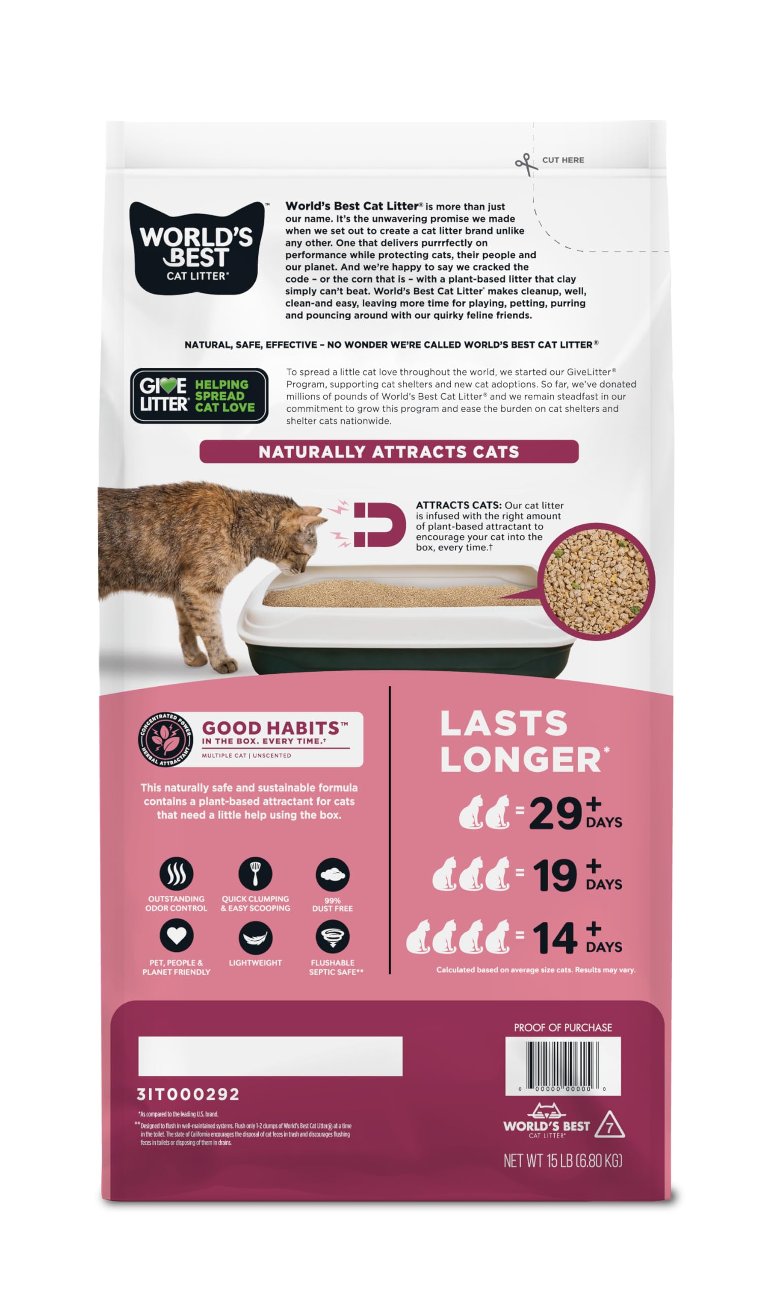World's Best Cat Litter ofrece control de olor natural para casa con gatos