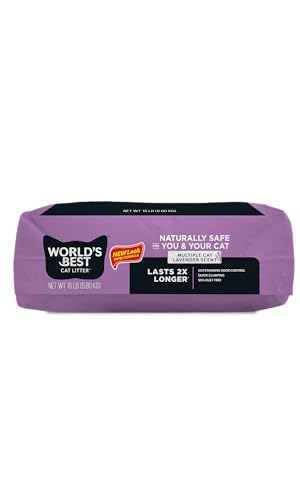 World's Best Cat Litter: ligero y portable, fácil de transportar.