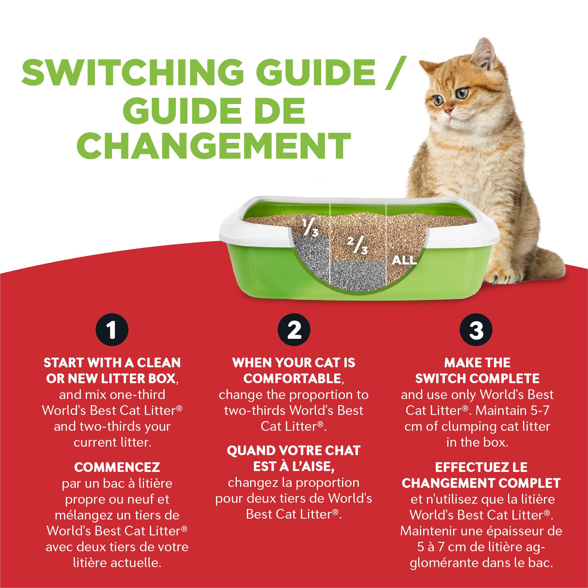 World's Best Cat Litter, hecho de maíz natural para conservarlo ecológico.