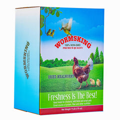 WORMSKING gusanos de harina secos, fuente de proteína para aves.