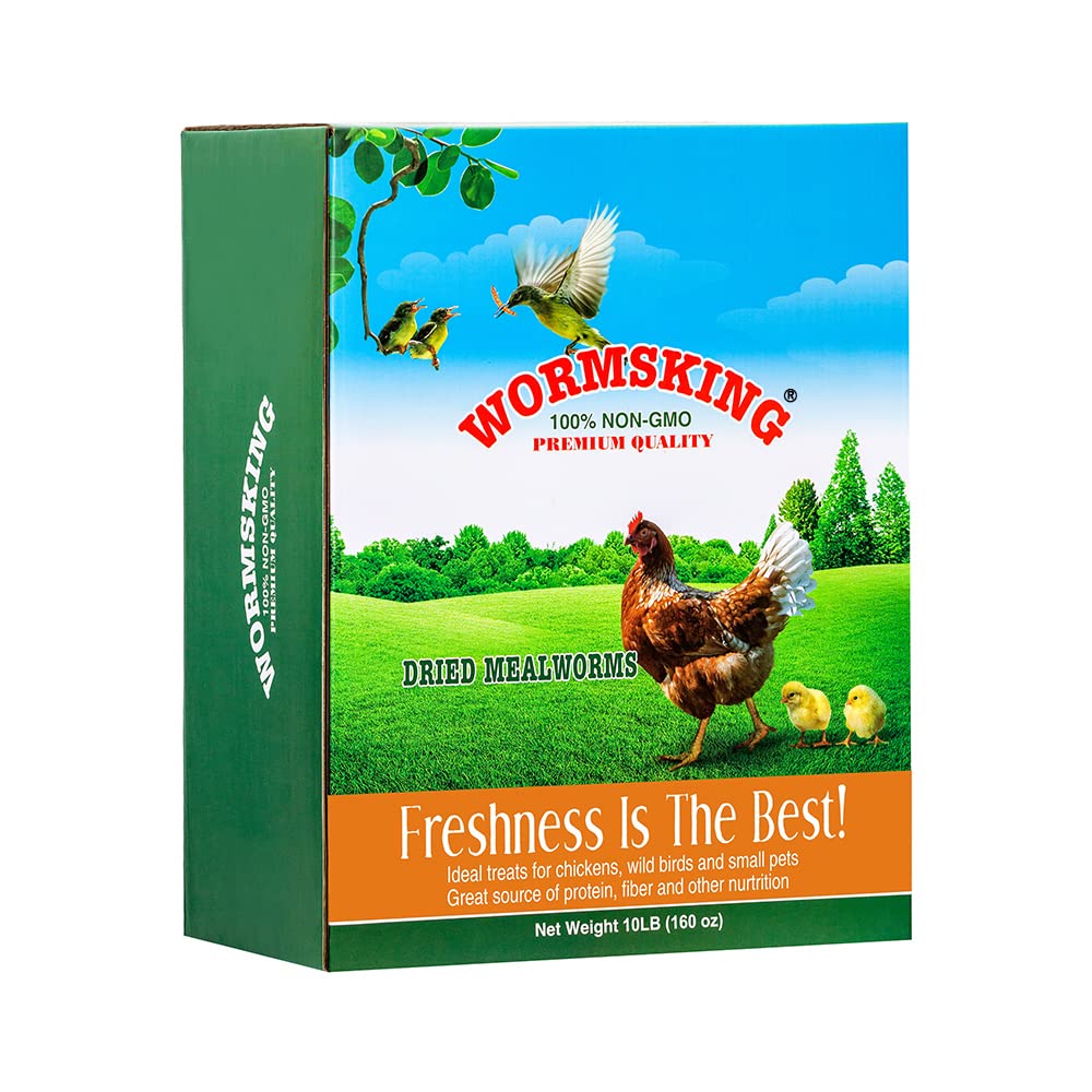 WORMSKING gusanos de harina deshidratados en bolsa para aves