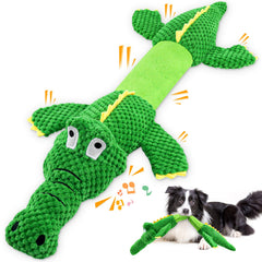WOWBALA cocodrilo peluche, juguete de tira para perros, ideal para juego interactivo.