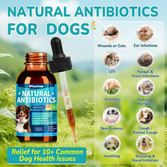 La fórmula líquida de Woyamay para perros, alivio rápido con ingredientes naturales.