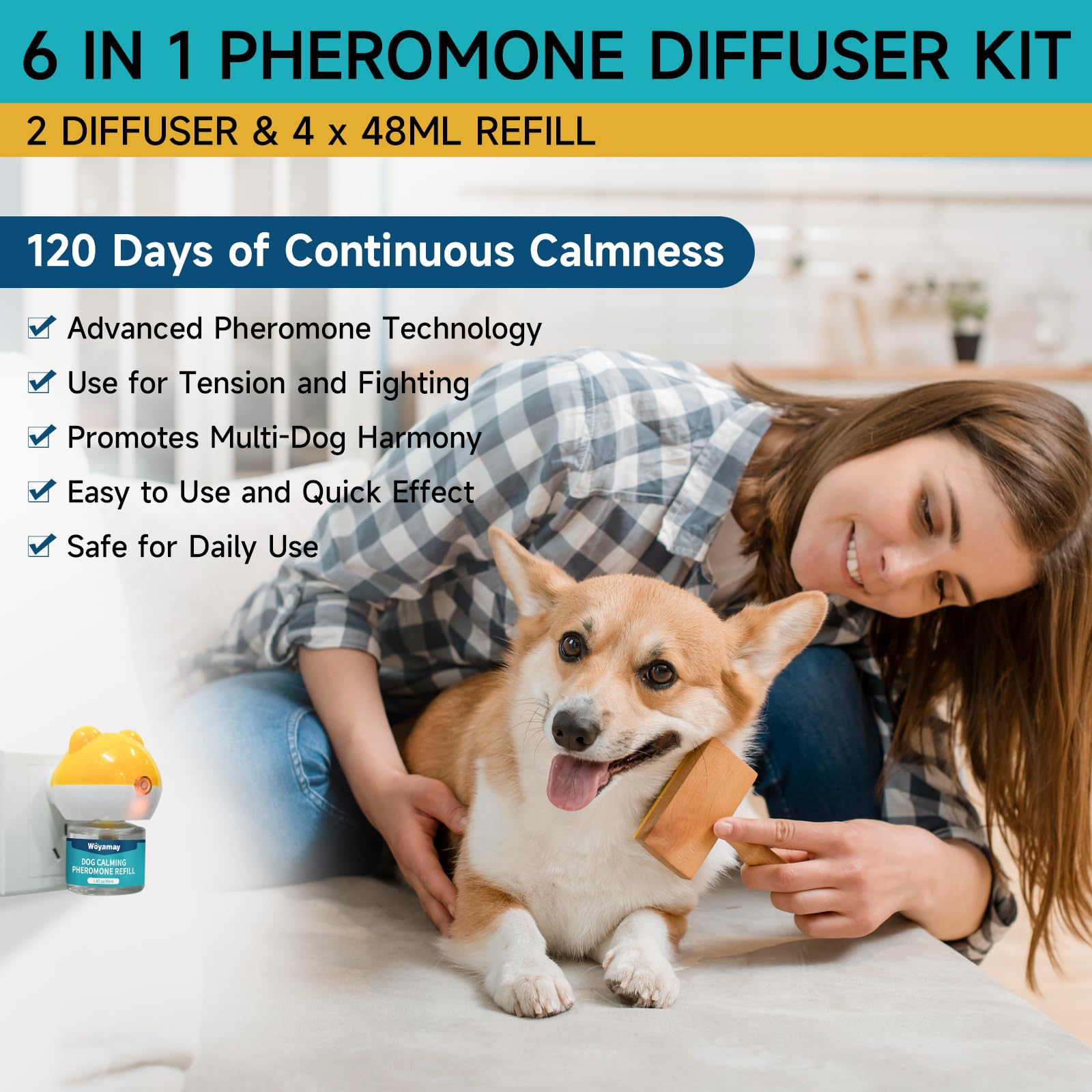 Recambios Woyamay de 48 ml para mantener la calma del perro