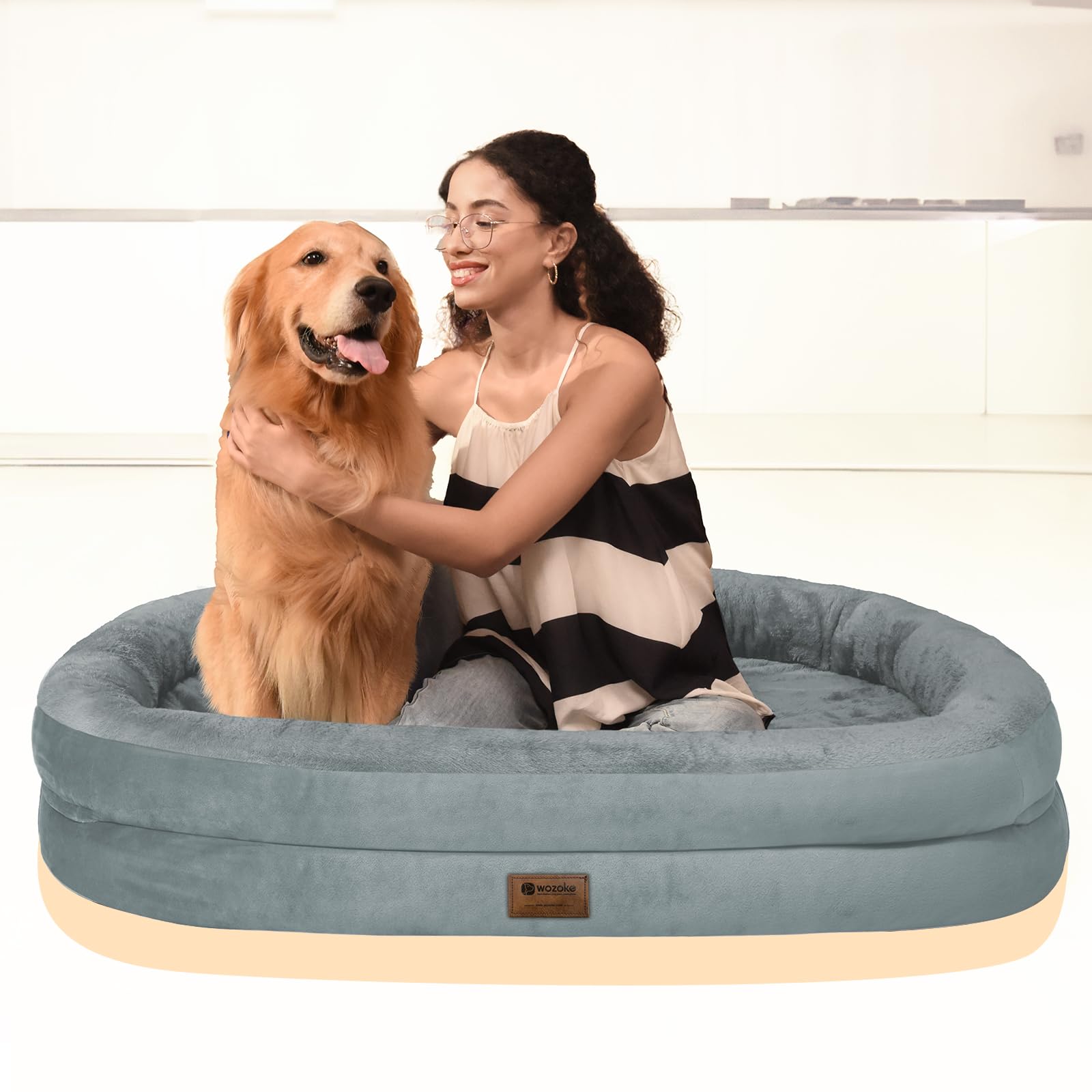 WOZOKE tamaño XXL para perros medianos y grandes, espacio cómodo.