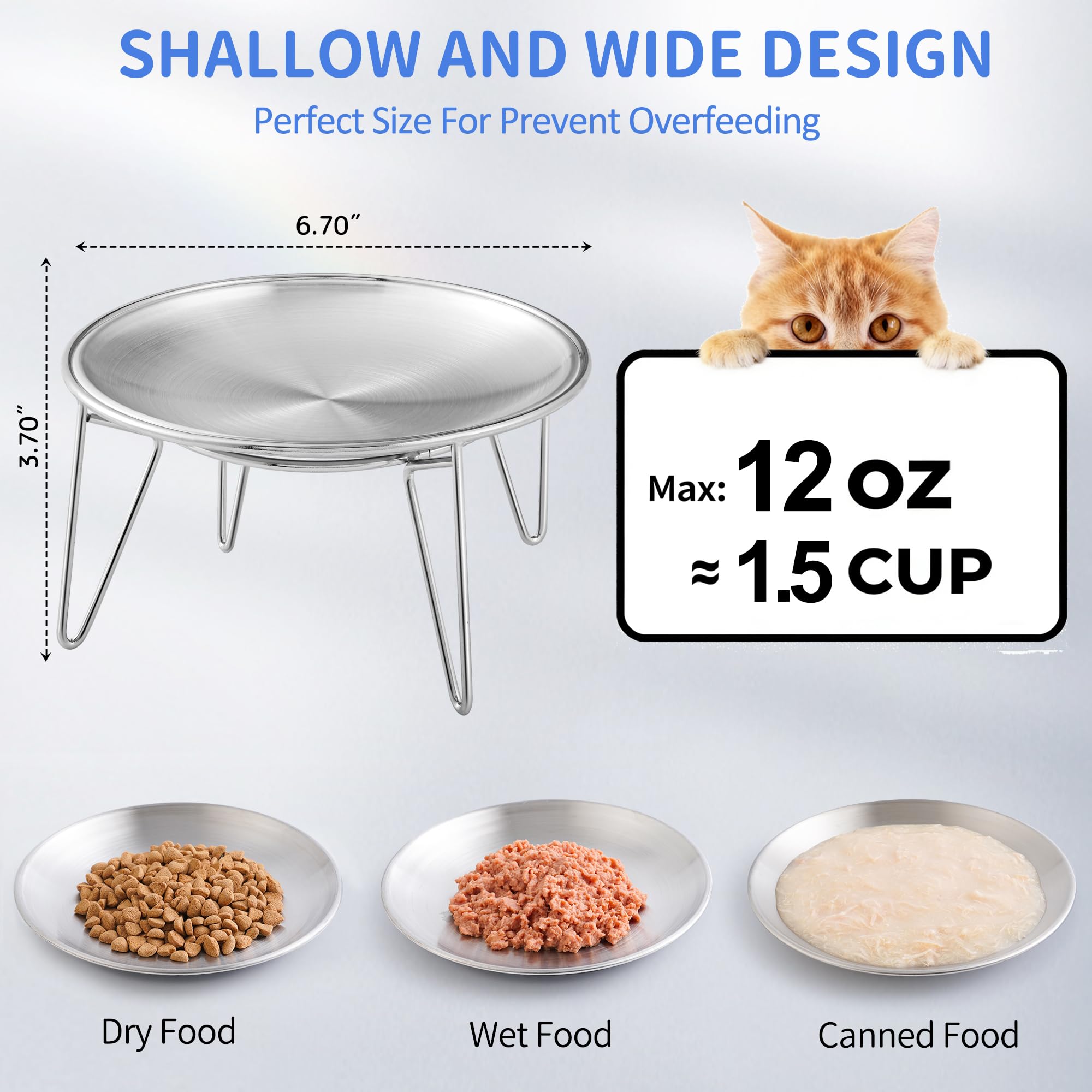 WROSWT tazón de acero inoxidable 304, duradero y seguro para comidas