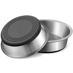 WROSWT cuenco para perros grandes en acero inoxidable, duradero y fácil de limpiar.