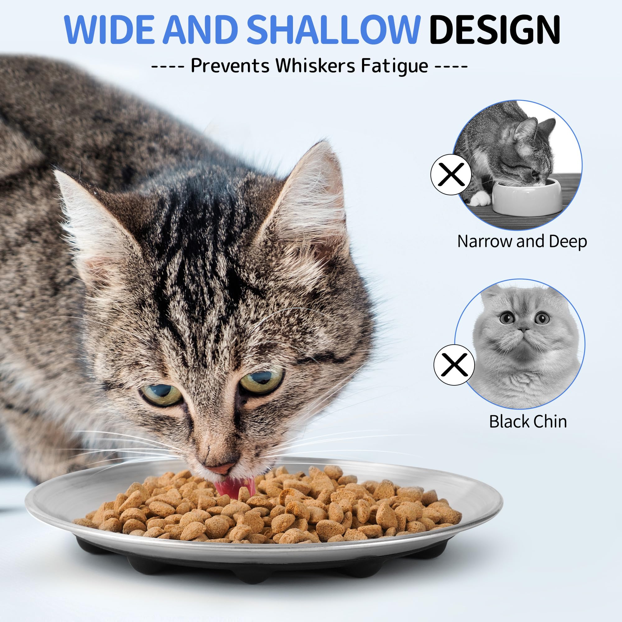 Incluye dos platos para gatos en casa con WROSWT.